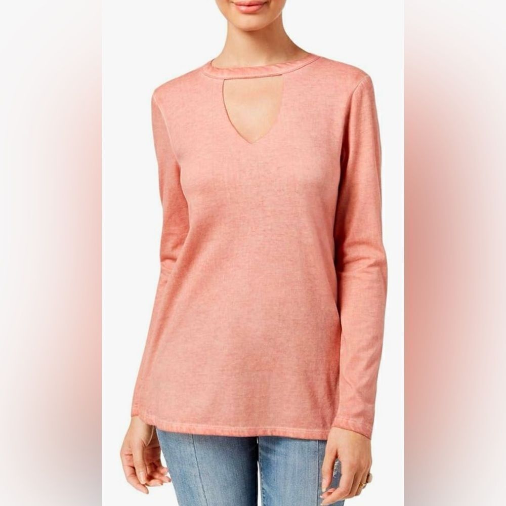 Ultra Flirt Womens Juniors Cotton

Stretch Long Sleeves Choker Top Pink L